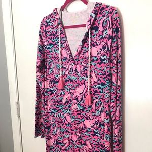 Lilly Pulitzer hooded dress/cover up